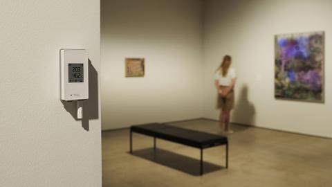 Enregistreur Jade avec sonde HMP115 installé dans un musée d'art