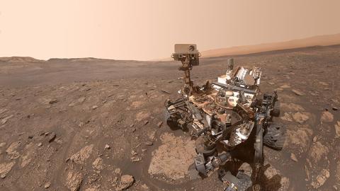 Rover on Mars surface