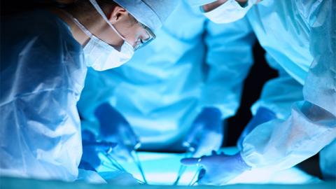 Surgery in a hospital