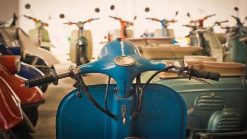 Blue Vespa
