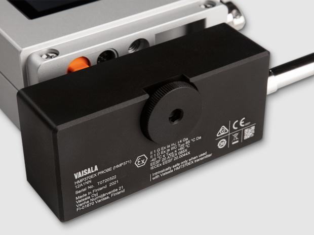Wheel detail: Vaisala’s intrinsically safe HMT370EX is ideal for hazardous areas up to zone 0 and 20. 