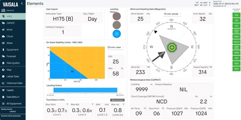 Vaisala Elements user interface