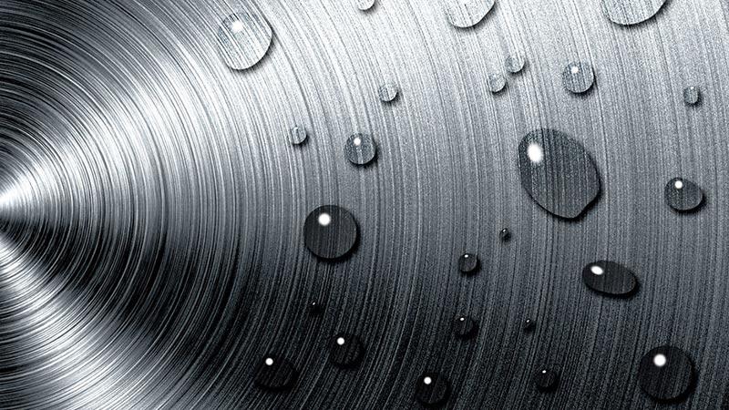 Droplets on metal