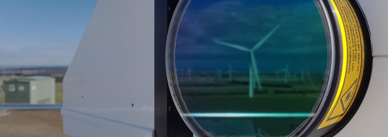 Wind turbine reflecting from lense